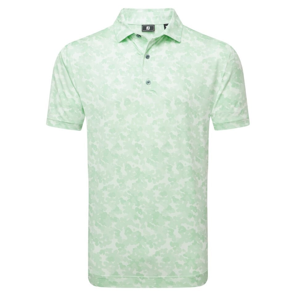 FootJoy Pop Camo Lisle Erkek Golf T-Shirt 34061 Yeşil