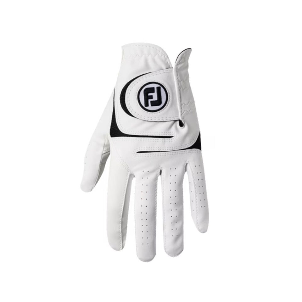 FootJoy 66159 WeatherSof Erkek Golf Eldiveni Beyaz/Siyah Sağ L