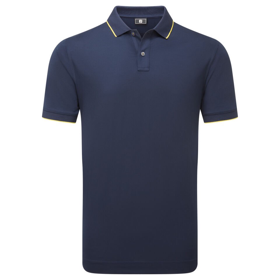 FootJoy Tipped Pique Erkek Golf T-Shirt 34073 Lacivert