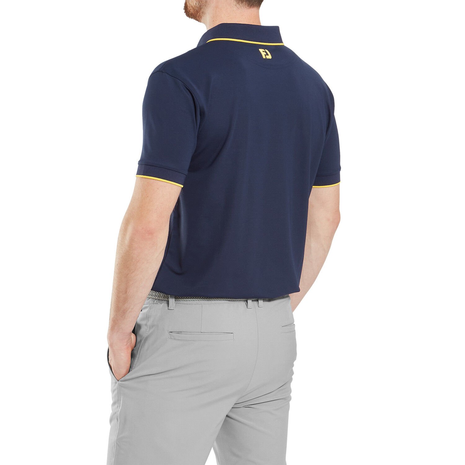 FootJoy Tipped Pique Erkek Golf T-Shirt 34073 Lacivert