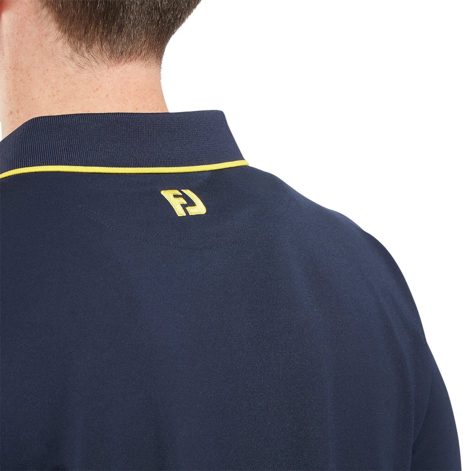 FootJoy Tipped Pique Erkek Golf T-Shirt 34073 Lacivert