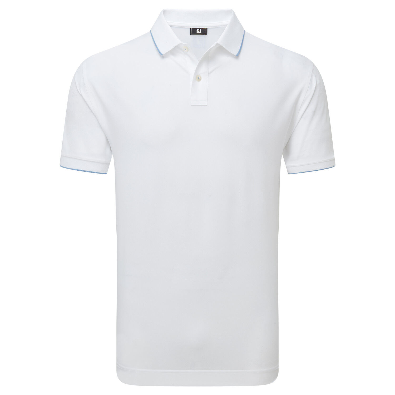 FootJoy Tipped Pique Erkek Golf T-Shirt 34074 WHT/BLRY