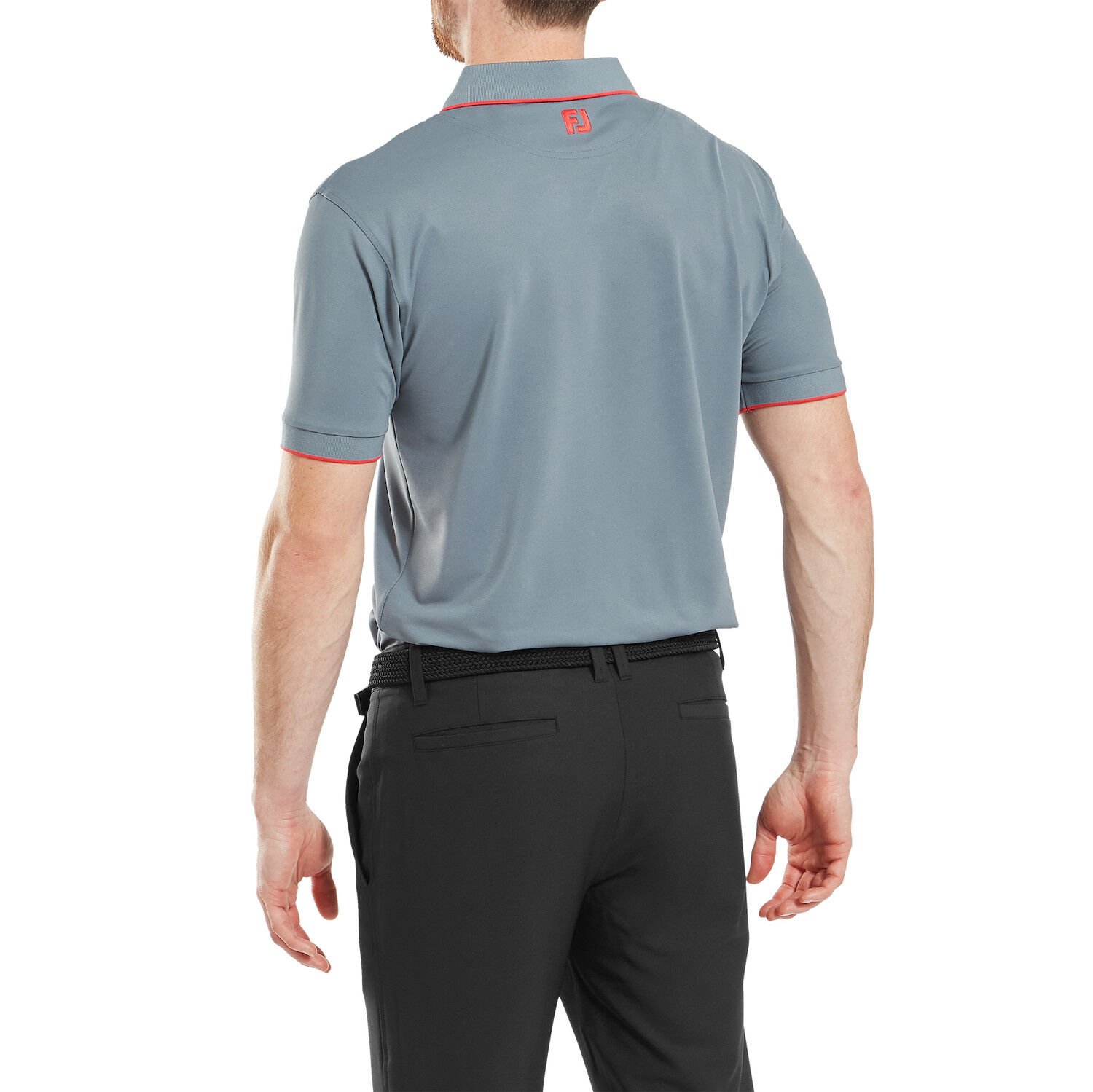 FootJoy Tipped Pique Erkek Golf T-Shirt 34076 Hibiscus