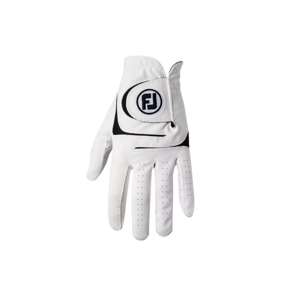 FooyJoy 66980E WeatherSof Kadın Golf Eldiveni Beyaz/Siyah Sağ M