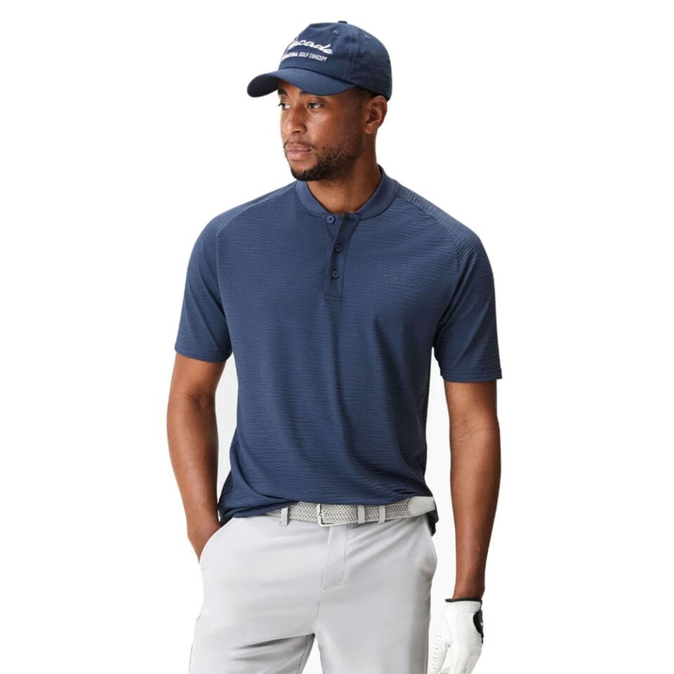 Macade Golf Club Bomber T-Shirt Taş Mavi PO20220522 S Small