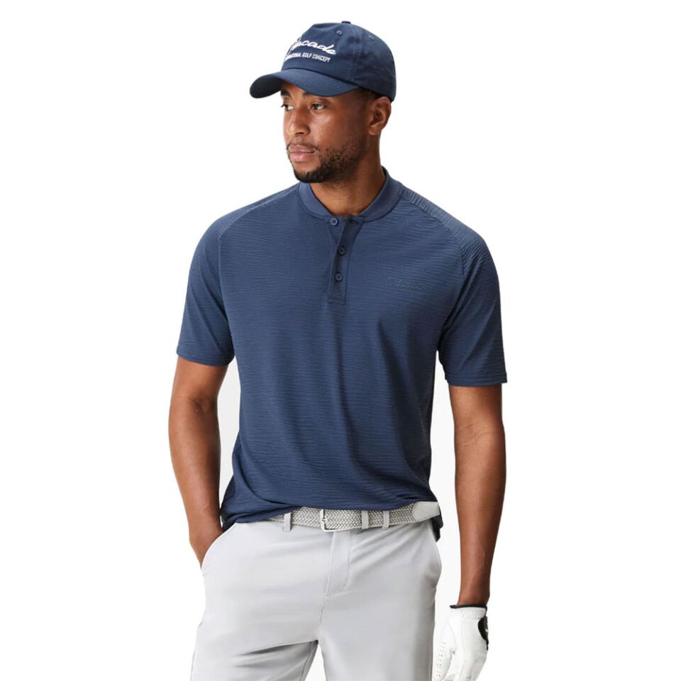 Macade Golf Club Bomber T-Shirt Taş Mavi PO20220522 S Small