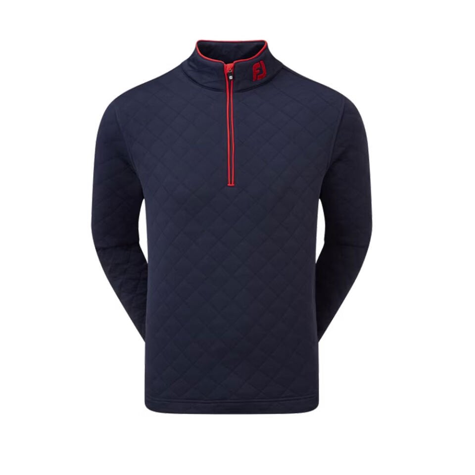 FootJoy Diamond Jacquard Chill-Out Pullover Golf Sweatshirt Navy Blue 88452