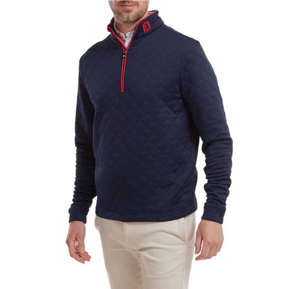FootJoy Diamond Jacquard Chill-Out Pullover Lacivert 88452 M Medium