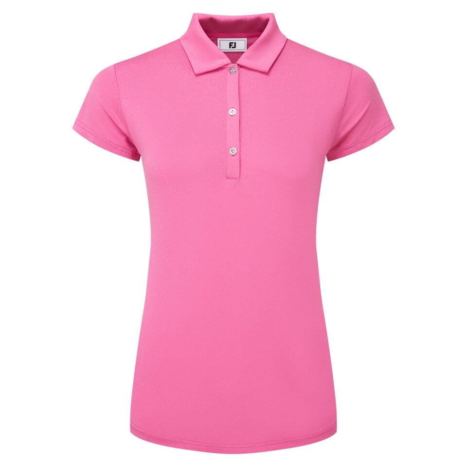 FootJoy Cap Sleeve Lisle Kadın Golf T-Shirt 34196 Hot Pink