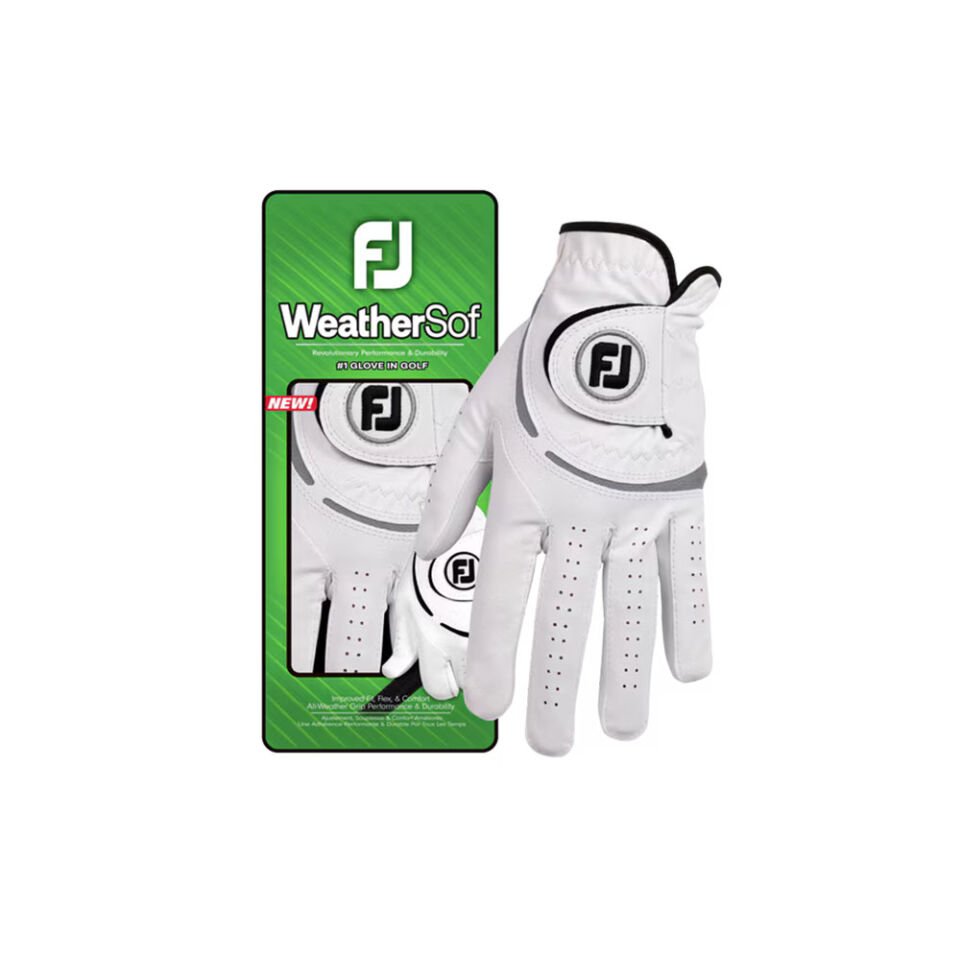 FooyJoy 66215E WeatherSof Kadın Golf Eldiveni Beyaz/Gri Sol ML