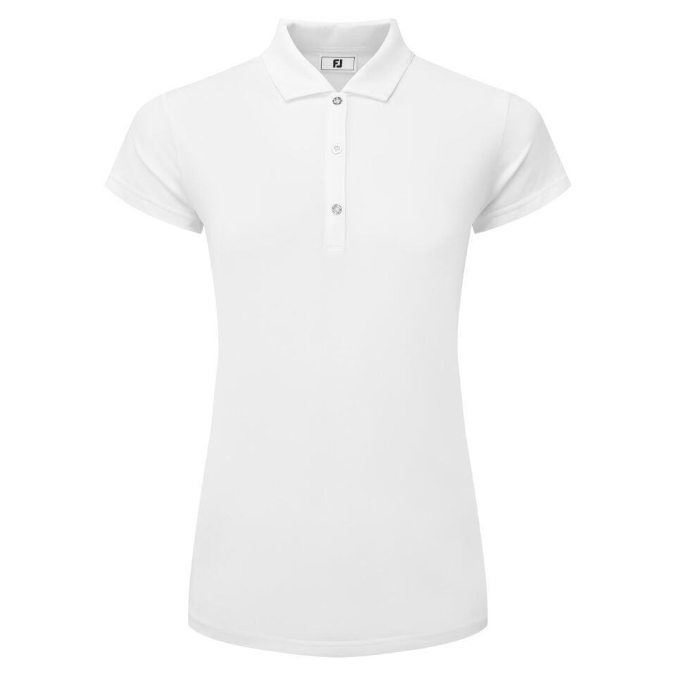 FootJoy Cap Sleeve Lisle Kadın Golf T-Shirt 34197 Beyaz