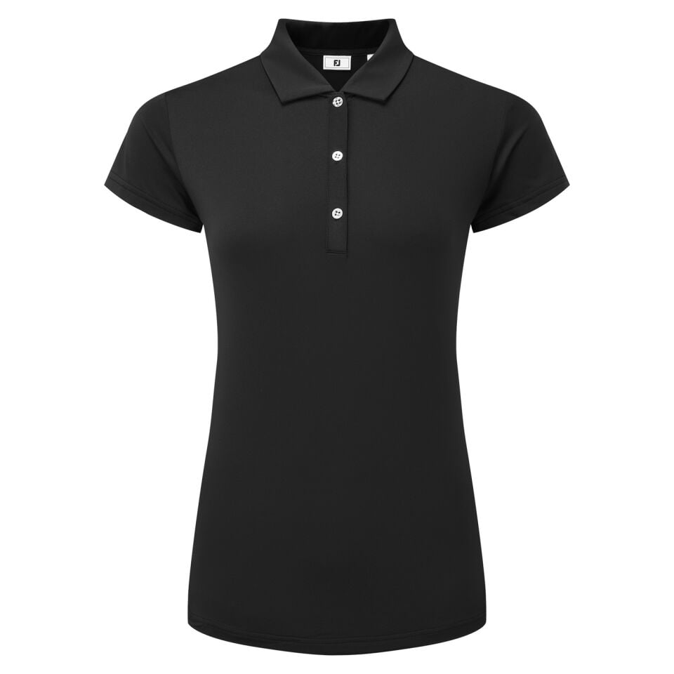 FootJoy Cap Sleeve Lisle Kadın Golf T-Shirt 34198 Siyah