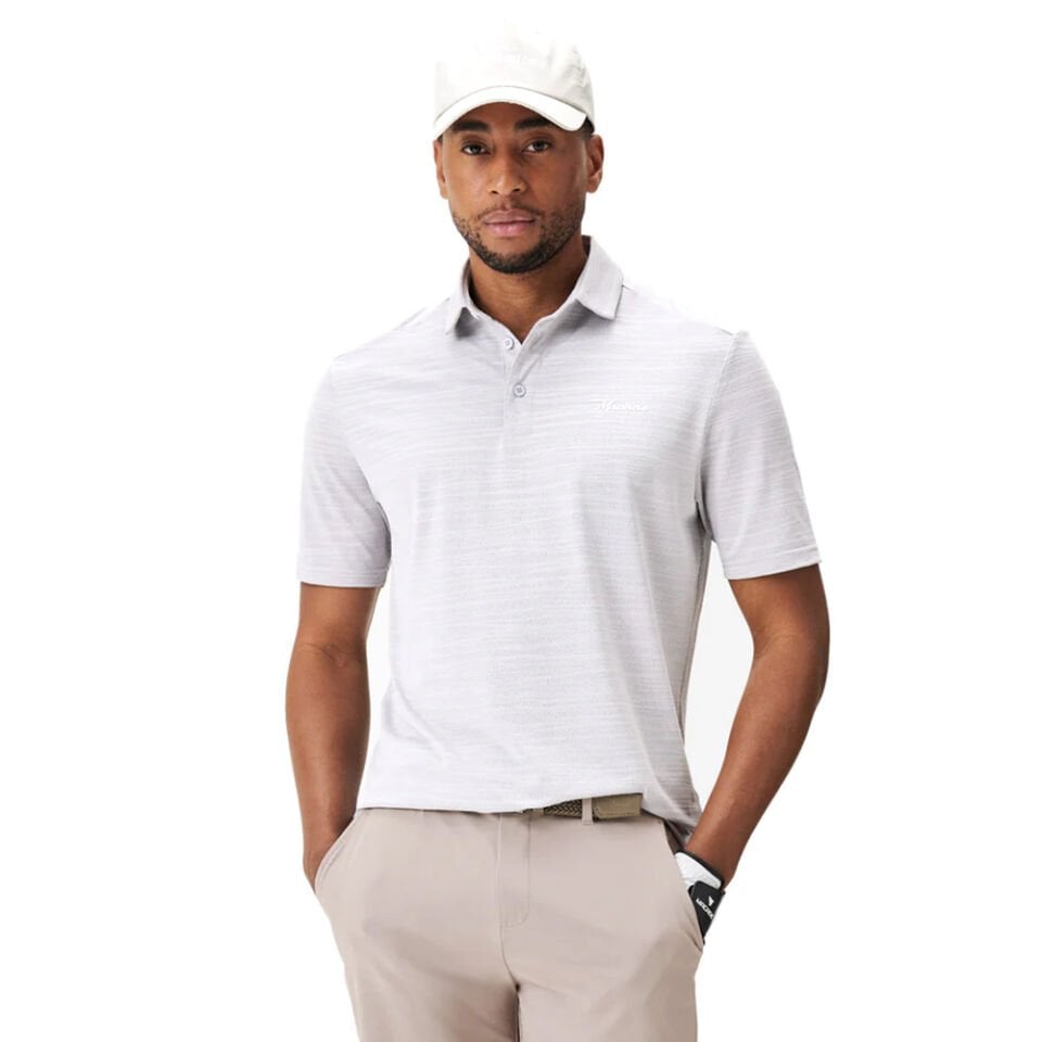Macade Golf Flight Light Grey Polo Yaka Erkek T-Shirt Gri MPS2534902