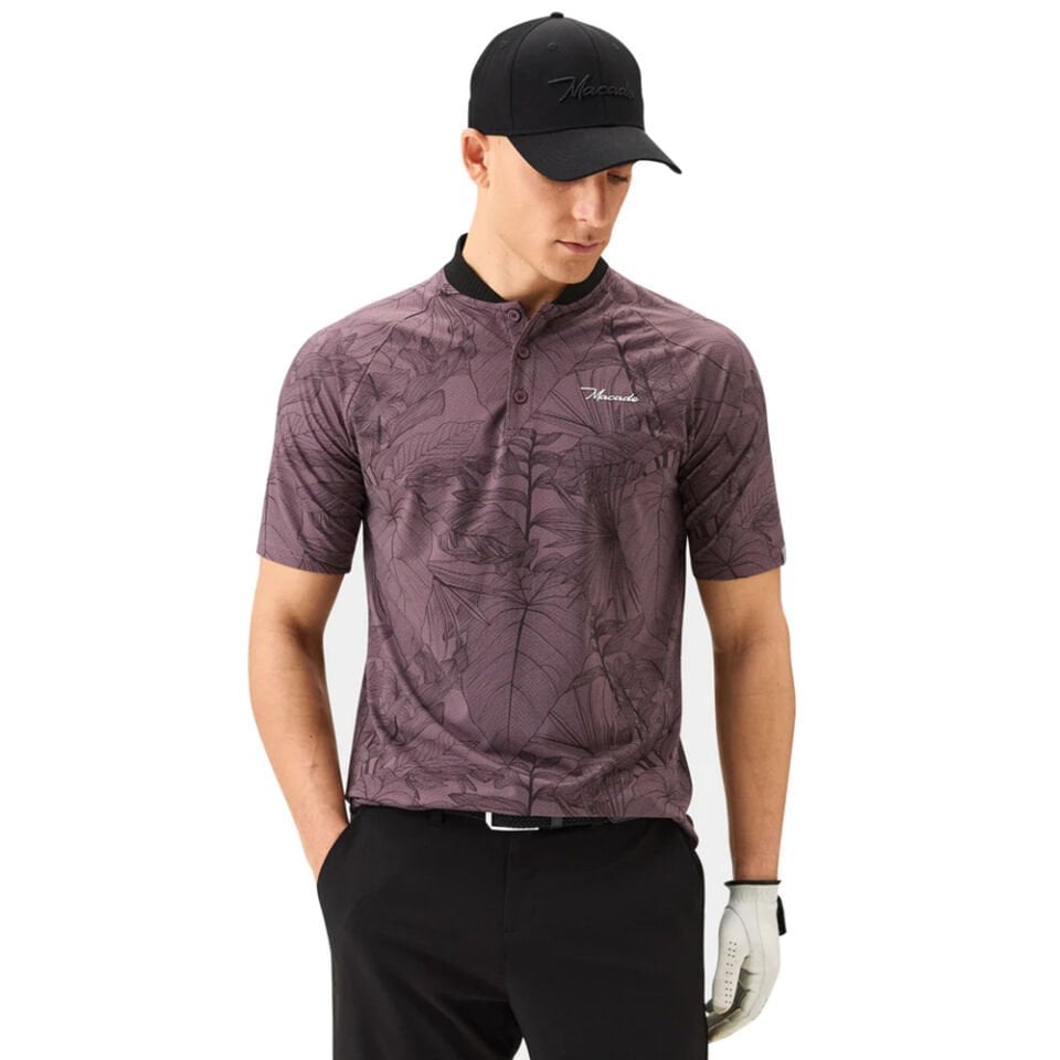 Macade Golf Crew Mauve TR Bomber Erkek T-Shirt MPS2651318
