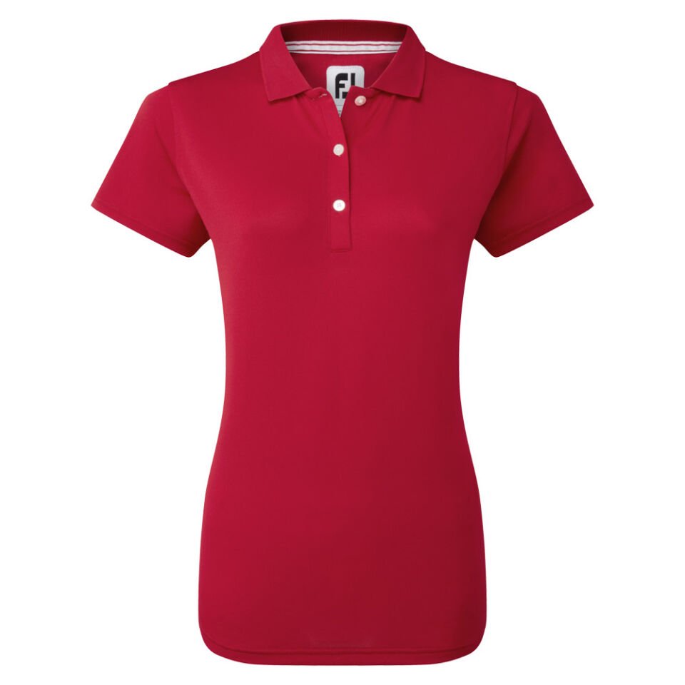 FootJoy Stretch Pique Solid Kadın Golf T-Shirt 88495 Kırmızı