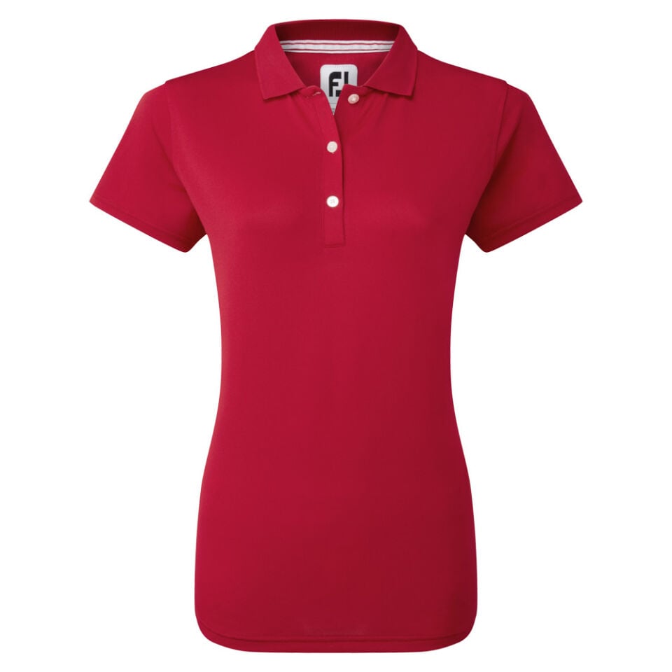 FootJoy Stretch Pique Solid Kadın Golf T-Shirt 88495 Kırmızı