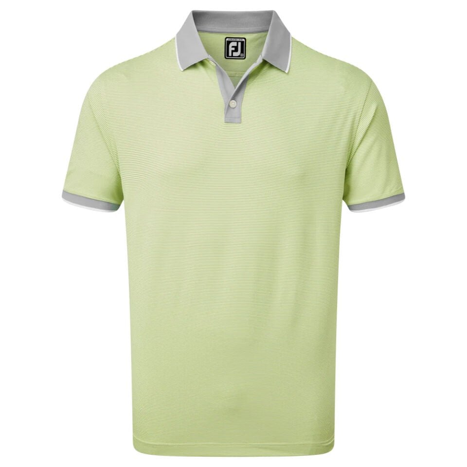 FootJoy Pique Ministripe Erkek Golf T-Shirt 84463 Yeşil