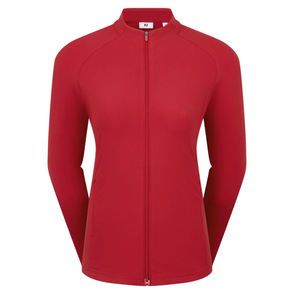 FootJoy Full-Zip Rib Midlayer Kadın Kırmızı 39412