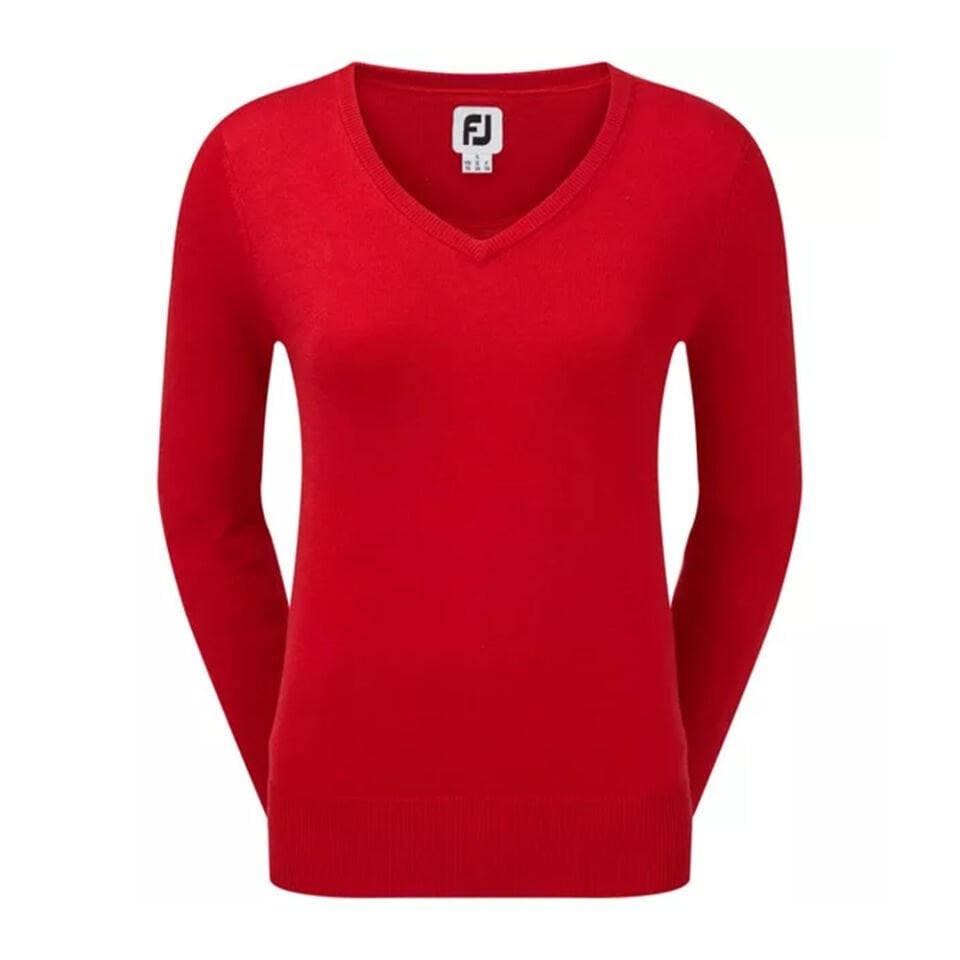 FootJoy Yün Karışımlı Kadın Golf Kazak 96053 Kırmızı