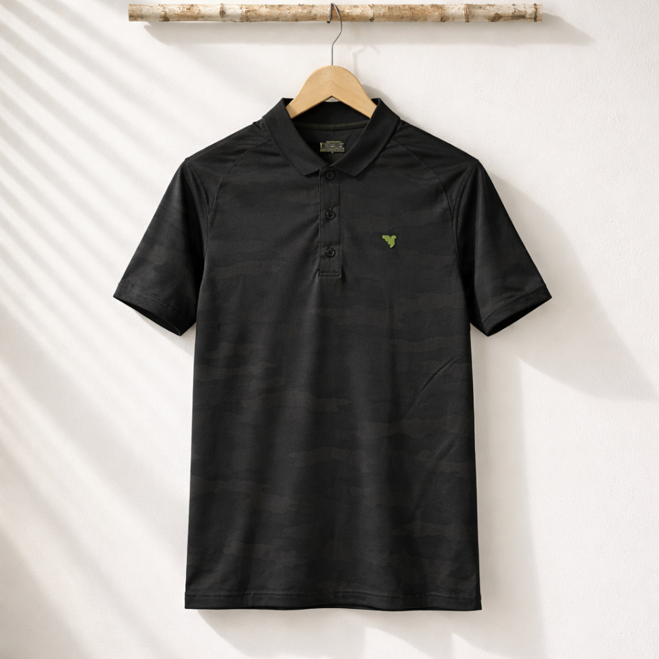 Macade Golf Tx Camo Bomber T-Shirt P020210316 Siyah