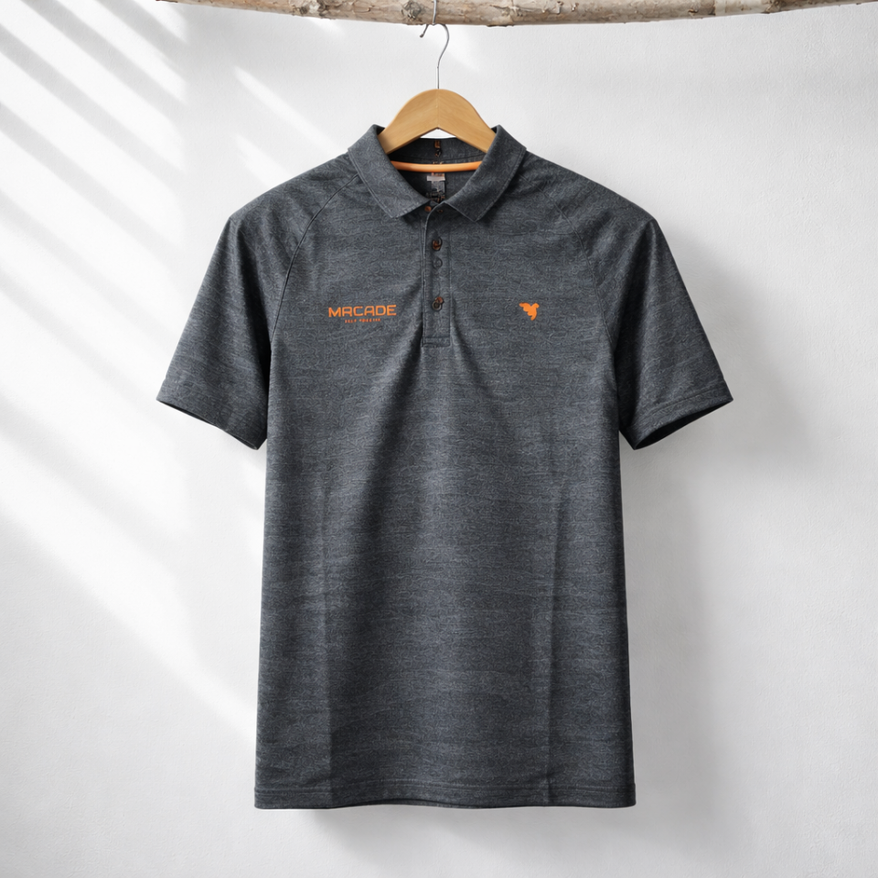 Macade Golf Tx Camo Bomber T-Shirt PO20210622 Koyu Gri