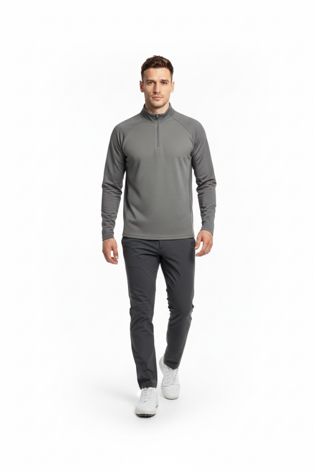 Macade Golf Tech Bomber Zip Erkek SW20211056 Gri