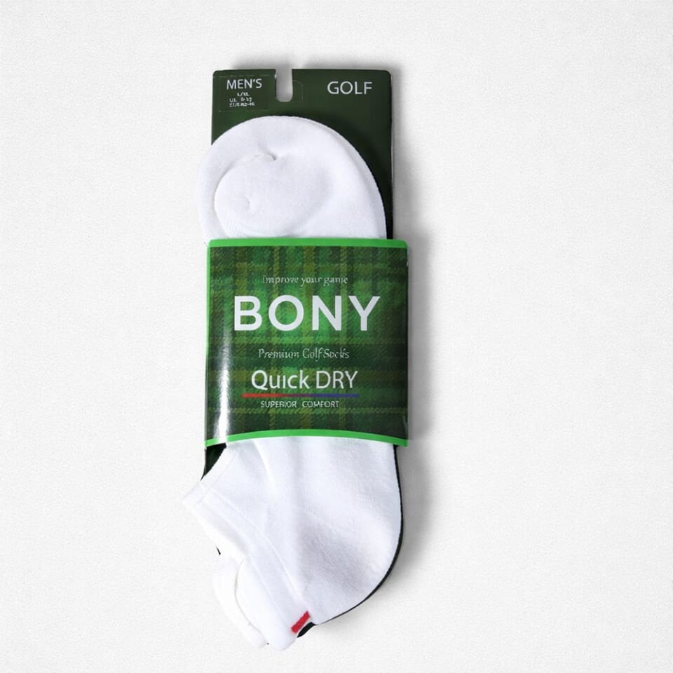 Bony Ouick Dry Golf Çorabı 2 li Siyah/BeyazL/XL 42-46