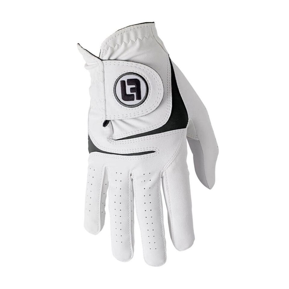 FootJoy 66246 WeatherSof Erkek Golf Eldiveni Beyaz/Siyah Sağ L