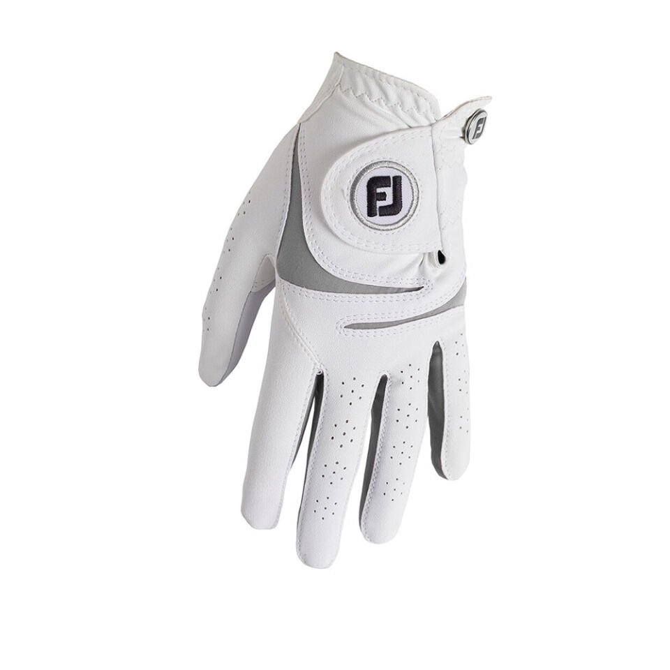 FootJoy 67958 WeatherSof Kadın Golf Eldiveni Beyaz/Gri Sağ ML