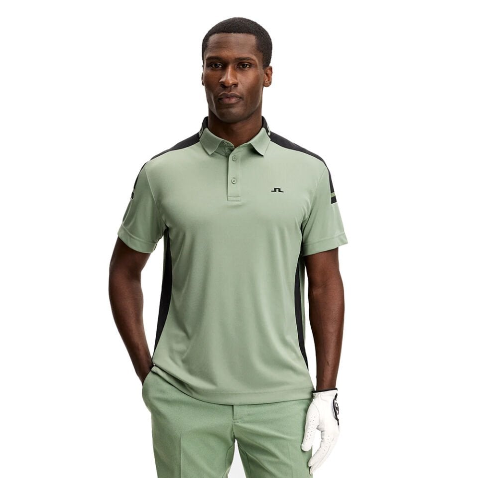 J.Lindeberg Erkek Bo Polo T-shirt Helge Green 14658M286